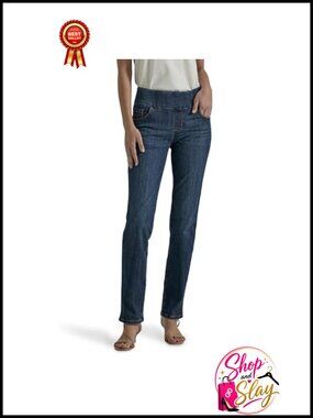 Lee Slim Fit Pull On Jeans Mid Rise Sculpting Stretch Slim Leg